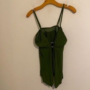 ROBIN PIPCONE GREEN SLEEVELESS TOP SIZE MEDIUM